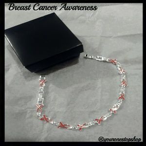📣Breast Cancer Tennis Bracelet
